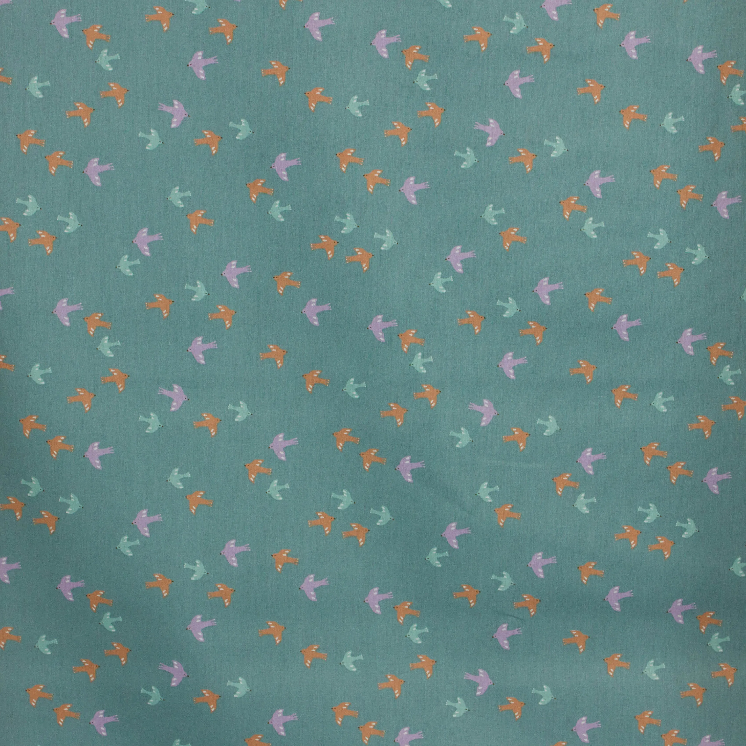 Licht blauwe tricot met vogeltjes